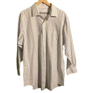 Brooks Brothers Striped Button Down Shirt Size 17.5-2/3